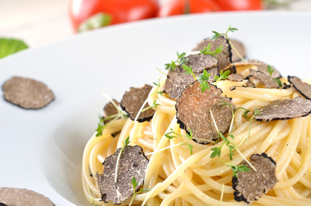 Pasta with fresh Italian truffle